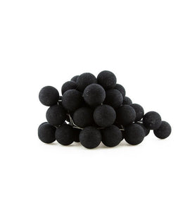 1 Set of 20 LED Black 5cm Cotton Ball Battery Powered String Lights Christmas Gift Home Wedding Party Bedroom Decoration Outdoor Indoor Table Centrepiece - RnR Galore
