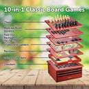 10 in 1 Wooden Chess Board Games Slide Out Checkers House Unit Set - RnR Galore