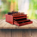 10 in 1 Wooden Chess Board Games Slide Out Checkers House Unit Set - RnR Galore