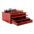 10 in 1 Wooden Chess Board Games Slide Out Checkers House Unit Set - RnR Galore
