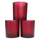 10 Pack Red Frosted Glass Votive Tealight Candle Holders Valentines Day Xmas Wedding Decor Glass Candlestick Party Decorations Bridal Baby Shower Event - RnR Galore