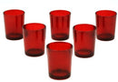 10 Pack Red Glass Votive Tealight Candle Holders House Party Centerpiece Xmas Wedding Decor Glass Candlestick Party Decorations Bridal Valentines Event - RnR Galore