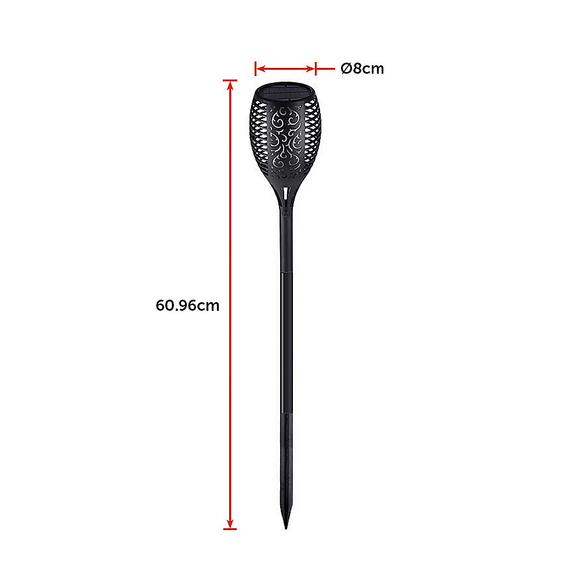 10 Pack Solar Torch Lights 96 LED Flickering Lighting Dancing Flame Garden Lamp - RnR Galore