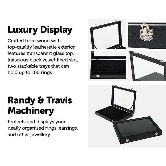 100 Earring Ring Holder Jewellery/Necklace Display Storage Gift Box Show Cases - RnR Galore