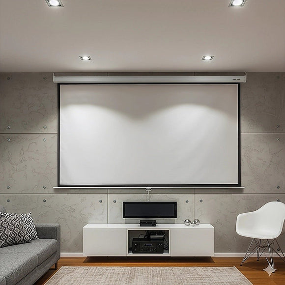 100 Inch 16:9 Manual Pull Down Outdoor Projector Projection Screen Theater Movie - RnR Galore
