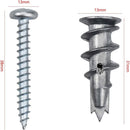 100 pcs Zinc Alloy Expansion Screw Set Combination 50 pcs Screws And 50 pcs Anchors - Metal Self - Drilling - For - RnR Galore