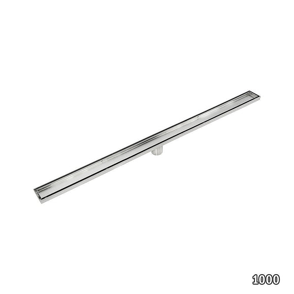 1000mm Tile Insert Bathroom Shower Stainless Steel Grate Drain w/Centre outlet Floor Waste - RnR Galore