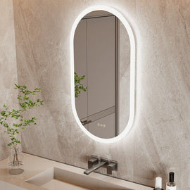 1000x500mm LED Bathroom Mirror Oval Anti - Fog Dimmable Wall Mount - RnR Galore