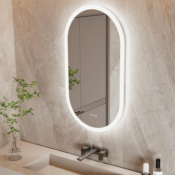 1000x500mm LED Bathroom Mirror Oval Anti - Fog Dimmable Wall Mount - RnR Galore