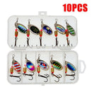 10/16PCS Fishing Lure Spinners Baits Spoon Set with Tackle Bag Trout Bass Tackle - A(16PCS) - RnR Galore