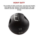10kg Double - Handled Rubber Medicine Core Ball - RnR Galore