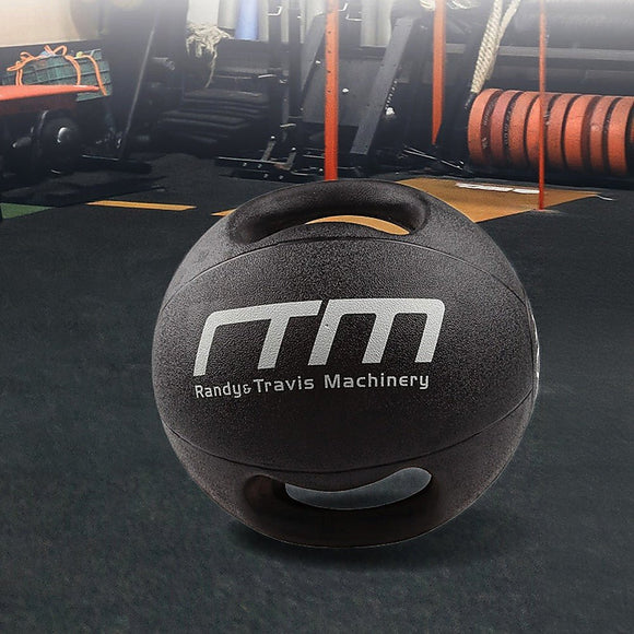 10kg Double - Handled Rubber Medicine Core Ball - RnR Galore