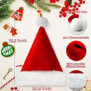 10Pack Christmas Santa Hats for Adults - Extra Thicken Velvet Santa Claus Hats for Women Men Fluffy Plush Xmas Hats Christmas Party Supplies New Year's Eve Party Hats for Adults Teenagers - RnR Galore