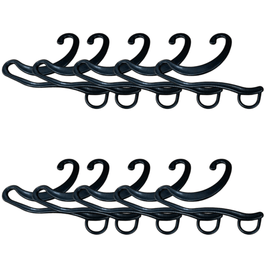 10x Socks Hangers Plastic Sock Hook Retail Display Front Hang Bulk - Black - RnR Galore