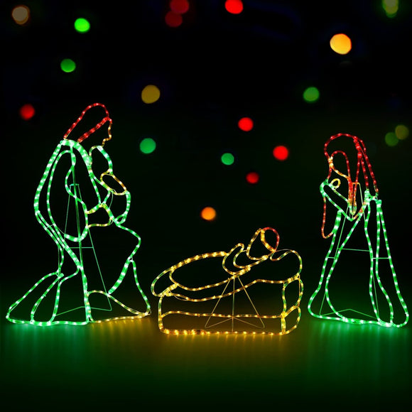 1.12M Christmas Lights Motif 552 LED Rope Light Outdoor Decoration Jingle Jollys - RnR Galore
