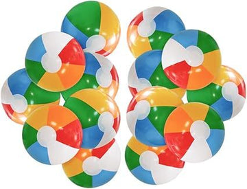 12'' Beach Ball for Kids: 14 Pack Beach Balls Bulk Inflatable Pool - Beach Balls Bulk Hawaiian Tropical Theme Christmas Party Decorations Favors Supplies - RnR Galore