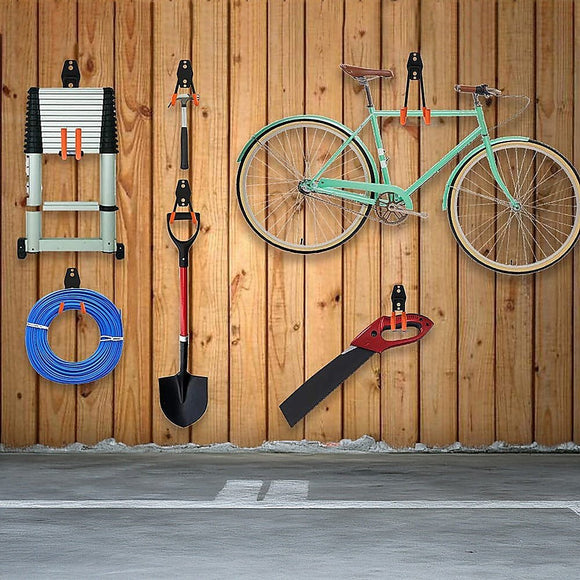 12 - Pack Wall Mount Garage Hooks Tool Storage Workshop Organiser Heavy Duty Steel - RnR Galore