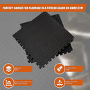 12 Tiles EVA Rubber Foam Gym Mat 60x60cm – 2.5cm Thick Fitness Flooring Set - RnR Galore