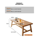 1.4M Solid Wood Dining Table Square Dining Table Dining Table Kitchen Furniture - RnR Galore