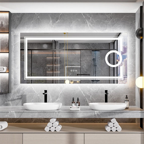 1510x780mm LED Bathroom Mirror Anti - fog Illuminated - RnR Galore