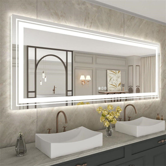 1510x780mm LED Bathroom Mirror Anti - fog Illuminated - RnR Galore