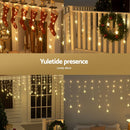 160 LED 6M Christmas Lights Icicle Light Solar Warm Jingle Jollys - RnR Galore