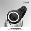 1.7L Electric Glass Kettle LED Blue Light 360 Automatic Cordless Water Boiling Jug - RnR Galore