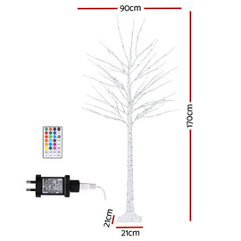 1.7M Christmas Tree 120 RGB LED Lights Jingle Jollys - RnR Galore