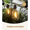 17m Solar Festoon Lights Outdoor LED String Light Christmas Party Decor - RnR Galore