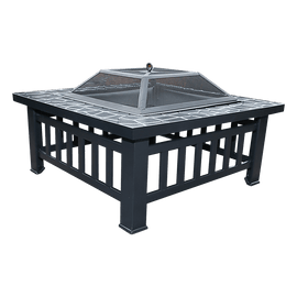 18" Square Metal Fire Pit Outdoor Heater - RnR Galore