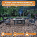 18" Square Metal Fire Pit Outdoor Heater - RnR Galore