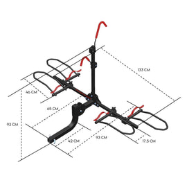 2 Bike Rack for Car SUV Rear Bicycle Holder Carrier Hitch Mount Platform Holder - RnR Galore