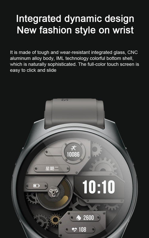 2 - in - 1 Smartwatch /Earphones & Charging Dock | 4GB MP3, Health Tracker | Titanium Grey | World’s First Patented - RnR Galore