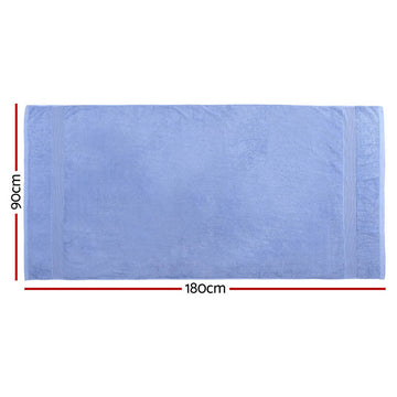 2 Pack Bath Sheets Set Cotton Extra Large Towel Blue - RnR Galore