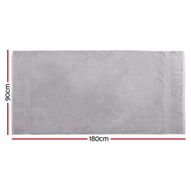 2 Pack Bath Sheets Set Cotton Extra Large Towel Grey - RnR Galore