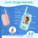 2 - Pack Mini Wireless Video Intercom Set for Children(Pink) - Educational and Interactive Walkie Talkie Toy for Playtime