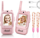 2 - Pack Mini Wireless Video Intercom Set for Children(Pink) - Educational and Interactive Walkie Talkie Toy for Playtime