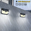 2 - Pack Solar Motion Sensor Wall Light(416 - Bead LED) - 3 Lighting Modes, IP64 Waterproof, Three - Sided Wide - Angle Lighting for Outdoor Security and Garden Lighting - RnR Galore