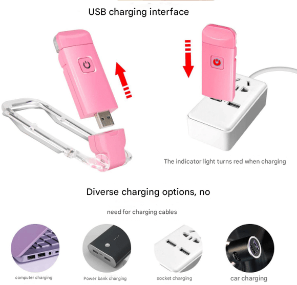 2 Pcs Blue USB Rechargeable Clip - on LED Book Light - 3 Color Modes & Dimmable Brightness for Eye - Caring Reading - RnR Galore
