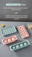 2 PCS Large Round Ice Cube Trays with Lids 3 Cavity Sphere Ice Ball Maker Mould Stackable Hard Plastic Slow Melting for Whiskey Cocktails Blue - RnR Galore