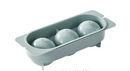 2 PCS Large Round Ice Cube Trays with Lids 3 Cavity Sphere Ice Ball Maker Mould Stackable Hard Plastic Slow Melting for Whiskey Cocktails Blue - RnR Galore