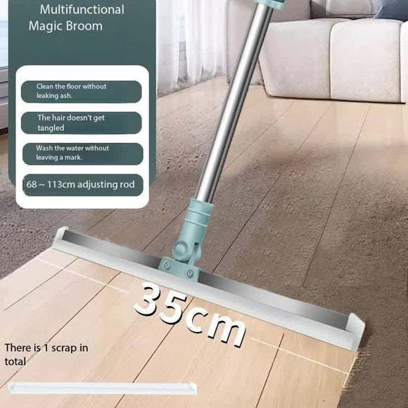 2 PCS Multi - Surface Silicone Squeegee Broom - Extendable & 180 degree Rotatable for Wet/Dry Cleaning(35cm) - RnR Galore