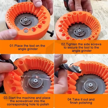 2 PCS Orange Universal Drill Bit Sharpener Attachment - Revive Dull Bits with Your Angle Grinder - RnR Galore