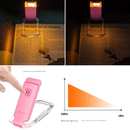 2 Pcs Pink USB Rechargeable Clip - on LED Book Light - 3 Color Modes & Dimmable Brightness for Eye - Caring Reading - RnR Galore