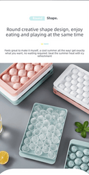2 PCS Round Ice Cube Trays with Lids 14 Cavity Sphere Ice Ball Maker Mould Stackable Hard Plastic Easy Release for Whiskey Cocktails Blue - RnR Galore