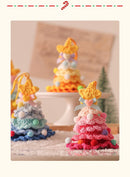2 Pcs Style B Yellow and Purple Handmade Crochet Christmas Tree Ornament - Festive Hanging Decoration with Jingle Bell - RnR Galore