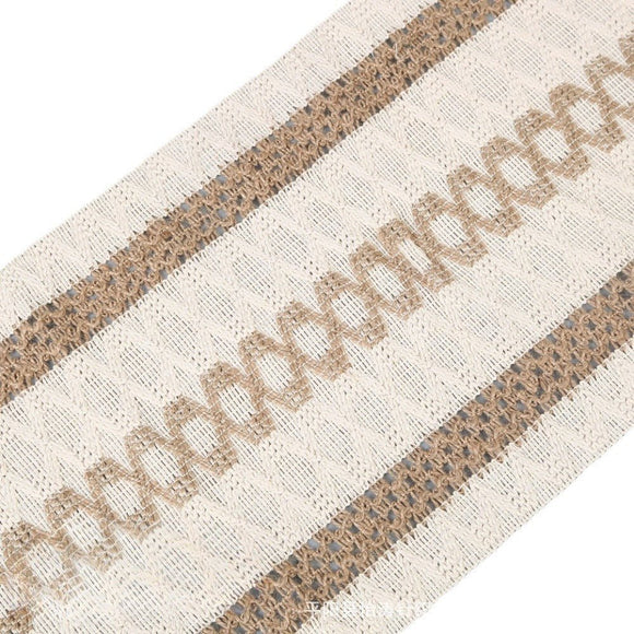 2 - PCS White Bohemian Woven Table Runner with Tassels - Rustic Farmhouse Decor for Dining & Coffee Tables - RnR Galore