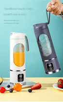 2 - piece Purple and Green 7.4V Portable Blender Smoothie Maker 450ml Wireless Rechargeable Juicer Cup with 12 - Blade Stainless Steel Cutter, LED Digital Display, USB Charging Personal Blender for Travel Gym Office Home - RnR Galore