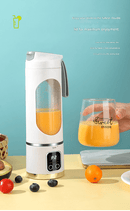 2 - piece White and Green 7.4V Portable Blender Smoothie Maker 450ml Wireless Rechargeable Juicer Cup with 12 - Blade Stainless Steel Cutter, LED Digital Display, USB Charging Personal Blender for Travel Gym Office Home - RnR Galore