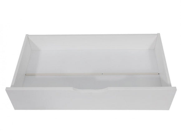 2 x Wooden Bed Frame Storage Trundle Drawers - White - RnR Galore